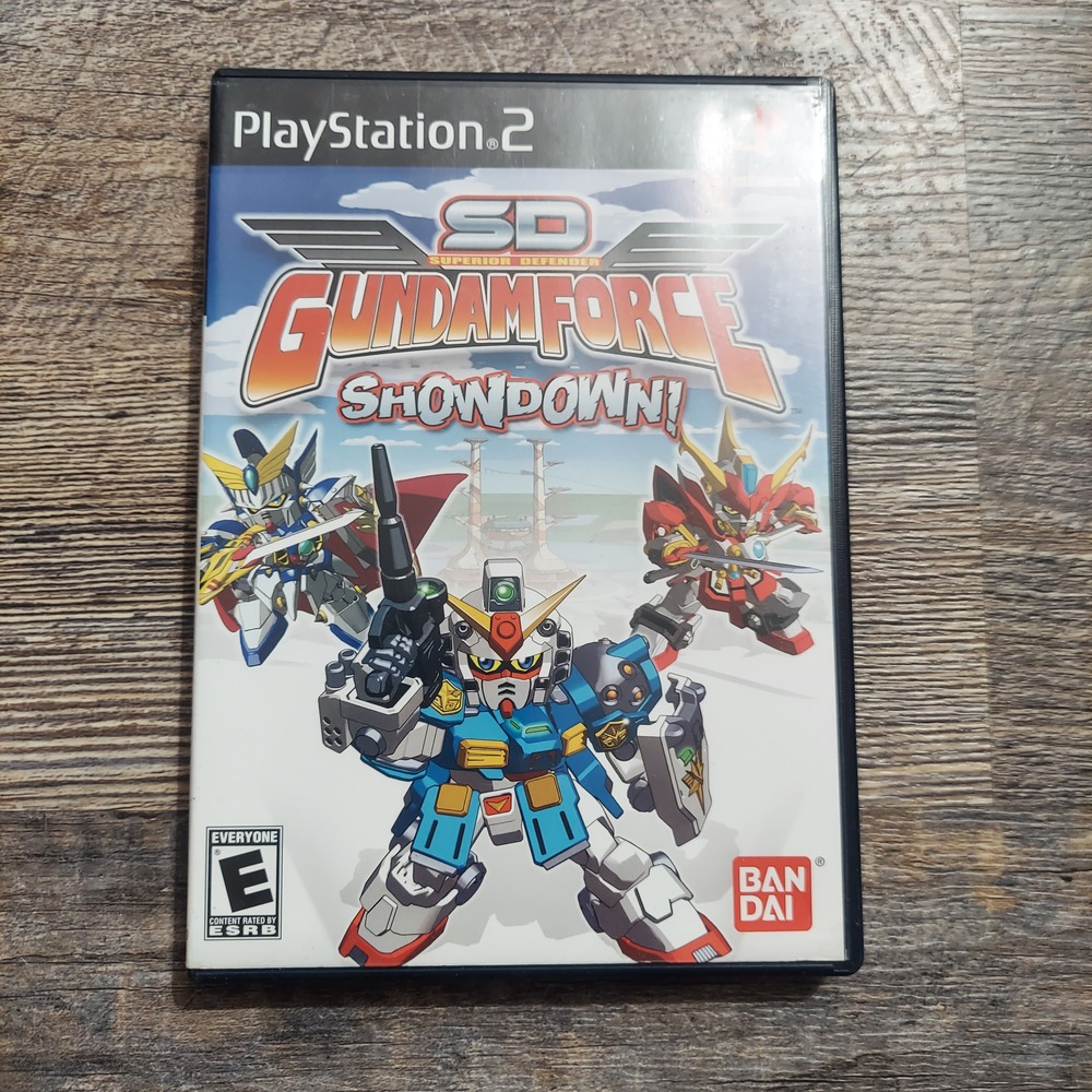 SD Gundam Force Showdown! Bandai 2004 PS2 Game Rated E Everyone NTSC CIB